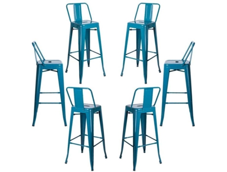 Pack 6 Bancos  Torix (Verde - 43 x 100 x 43 cm - Aço Reforçado)