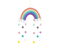 Mali movele de Berço para Bebê com Arco íris, Nuvens e Gotas de Chuva Carrilhão Infantil