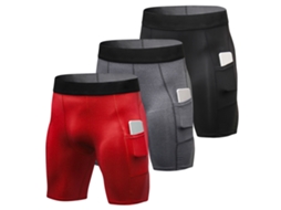3 Pack Calcinhas De Esporte Para Homem Com Bolso Shorts De Treino Active
