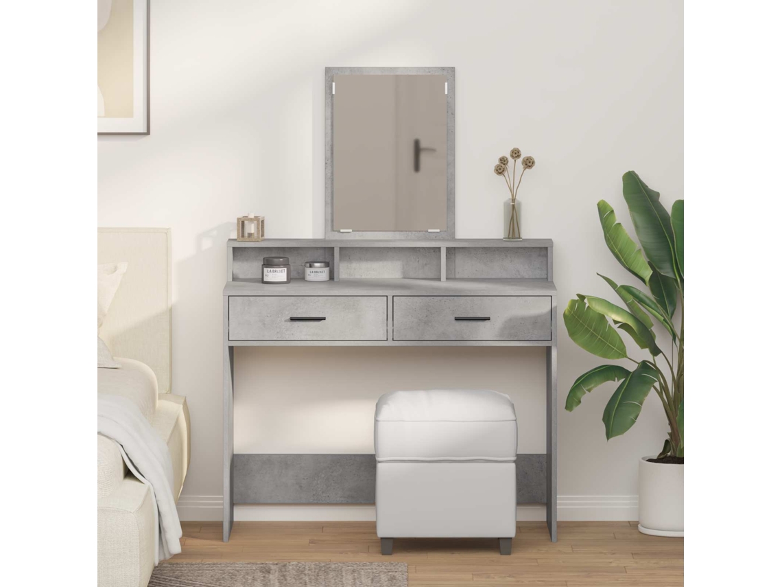 Vidaxl Mesa De Vestir Cinzento 100 X 41 X 140 Cm Derivados De Madeira