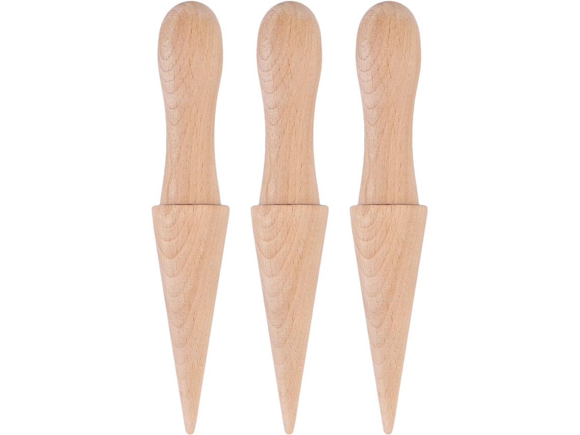 Conjunto de 3 Formas Madeira para Sobremesas, Ideal Massas, Gelar e Preparar Waffles, Utensílio Cozinha em Mad