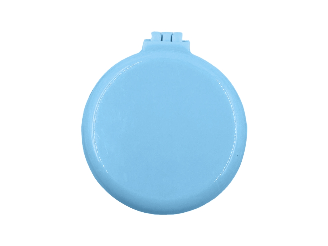 2026 peine de Pelo Plegable Con Espejo Mini Portátil Almohadilla de Bolsillo para Cabello Liso Rizado Azul