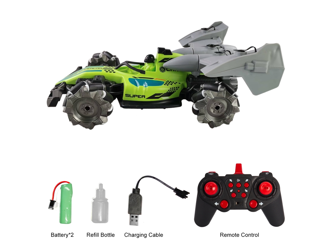 Mali carrinho de Controle Remoto Stunt 1:14, 4wd com Luzes e Spray, Brinquedo para Crianças Meninos Meninas