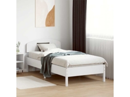 Vidaxl Cama Sem Colchão 75x190 Cm Madeira De Pinho Maciça Branco
