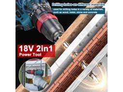 Parafusadeira Furadeira 18v Brushless 45nm 2em1
