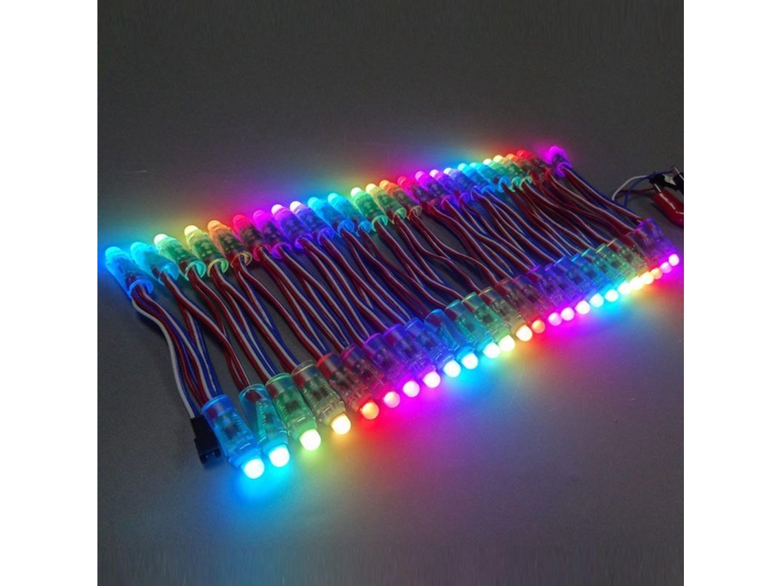100pcs Luzes Led Ws2811 Rgb String Perfurado Impermeável Ip67 12m Anuncio Natal Decoração