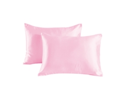 2Pack Fronha Cor Pura Dupla Face Cetim Fronha Fronha de Seda Amoreira para Pele-Pó Raso