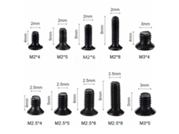 Kit com 500 Parafusos de Cabeça Plana Phillips M2, M2.5 e M3 Km para Modelos Rc. MDUG