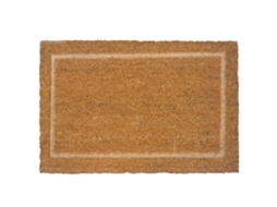 Relaxdays Capacho De Fibra De Coco, 60 X 40 Cm, Com Textura E Borda, Para Interior/exterior, Antideslizante, Natural