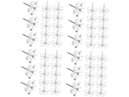 Stobok Conjunto De 400 Tachas Transparentes Em Formato Flor Para