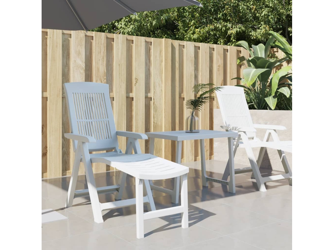 Espreguiã§adeira Plãstico Branco DKD HOME DECOR