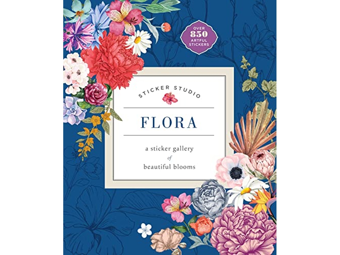 Livro Sticker Studio Flora de Chloe Standish (Inglês - Capa Dura)