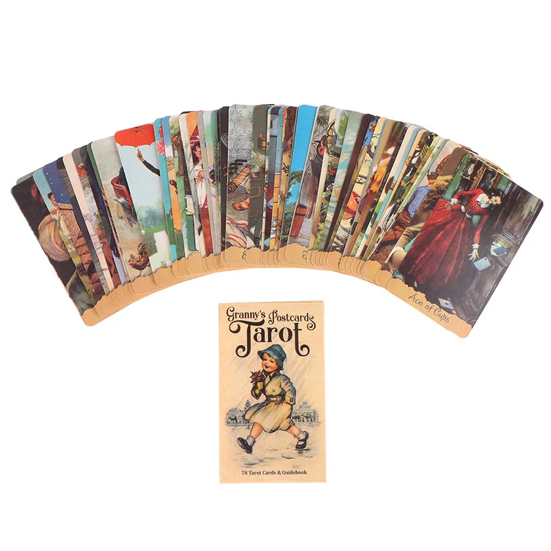 Cartas De Tarô Da Vovó Em Cartões Postais, 78 Cartas De Tarô, Um Jogo De Adivinhação Com 78 Cartões Postais Reais.
