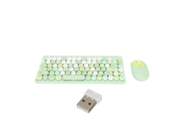Combo De Teclado E Mouse Sem Fio Verde