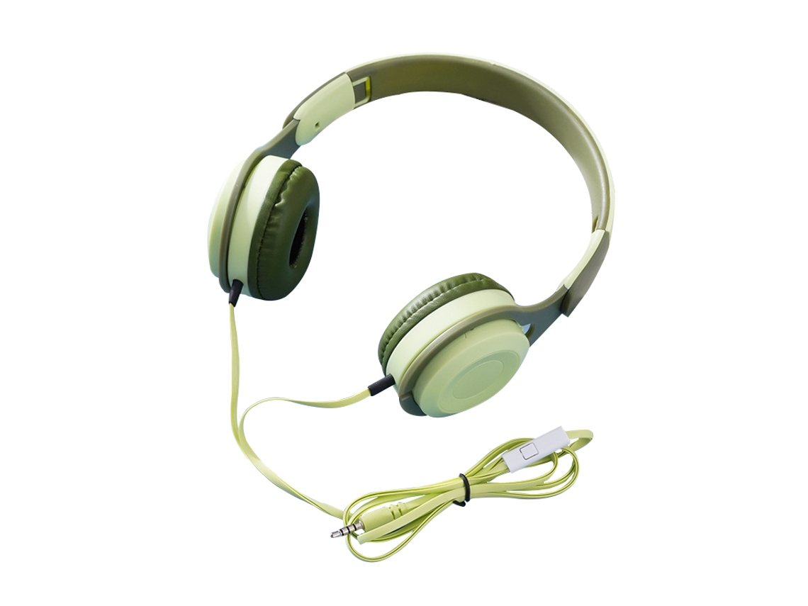 Auscultadores Com Fiocom Fio, Leve Para Usar, Com Plugue De 3,5 Mm, Verde