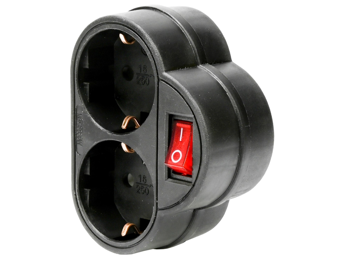 Tomada de Parede Dupla com Interruptor, Aterrada BRILVIBERA