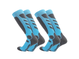 Meias De Esqui 2 Pares, Meias Térmicas Até O Joelho Para Snowboard, Caminhadas, Clima Frio, Neve, Caça Aquaforge