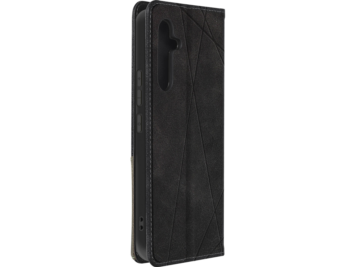 Capa Aba Motivo Prisma Coleção para Samsung Galaxy A54 5G AVIZAR Pele Preto