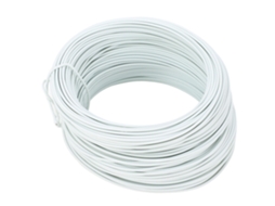 Alambre De Hierro Galvanizado Eléctrico 0.9mm 40m Redondo Flexible Revestido De Pvc Blanco Para Atar