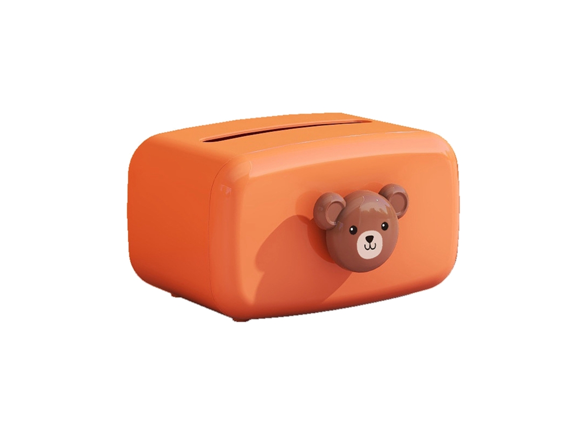 Caixa de papel toalha urso fofo decorativa plástico S/MARCA