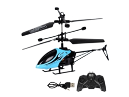 Mali helicóptero de Controle Remoto Resistente À Queda Recarregável Usb para Crianças Meninos Azul