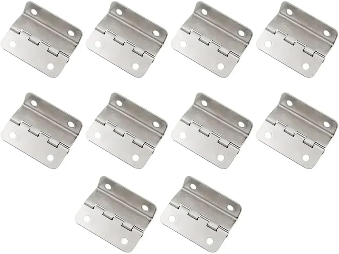 Conjunto De 10 Dobradiças Triplas Madeira Para Caixa, Ângulo Reto, 4