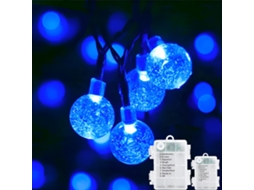 2 Balões Solares 11 M, 60 Luzes, Azul STELASPLEN