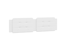 Almofadão de Cabeceira Zadar Couro Artificial Branco MAISON EXCLUSIVE 200 cm