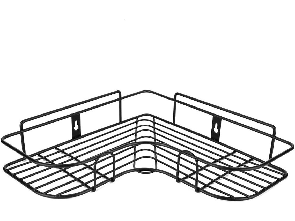 Prateleira De Canto Triangular Ferro Com Instalação Sem Furos, Ideal Para Organizar Artigos De Higiene Pessoal No