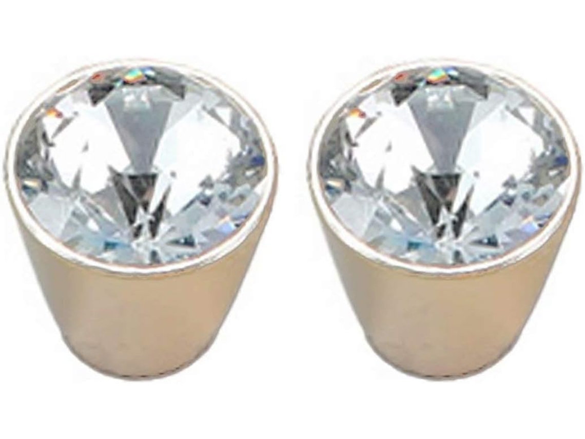 Conjunto De 2 Puxadores Dourados Para Portas Armários E Guarda Roupas, Com Detalhes Em Cristal De Diamante Ideais Para