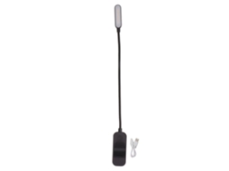 Rebe-luz De Leitura Recarregável Usb Clip-on Com 3 Níveis De Brilho, 8 Leds, Proteção Ocular E Ajuda Para Dormir Preto
