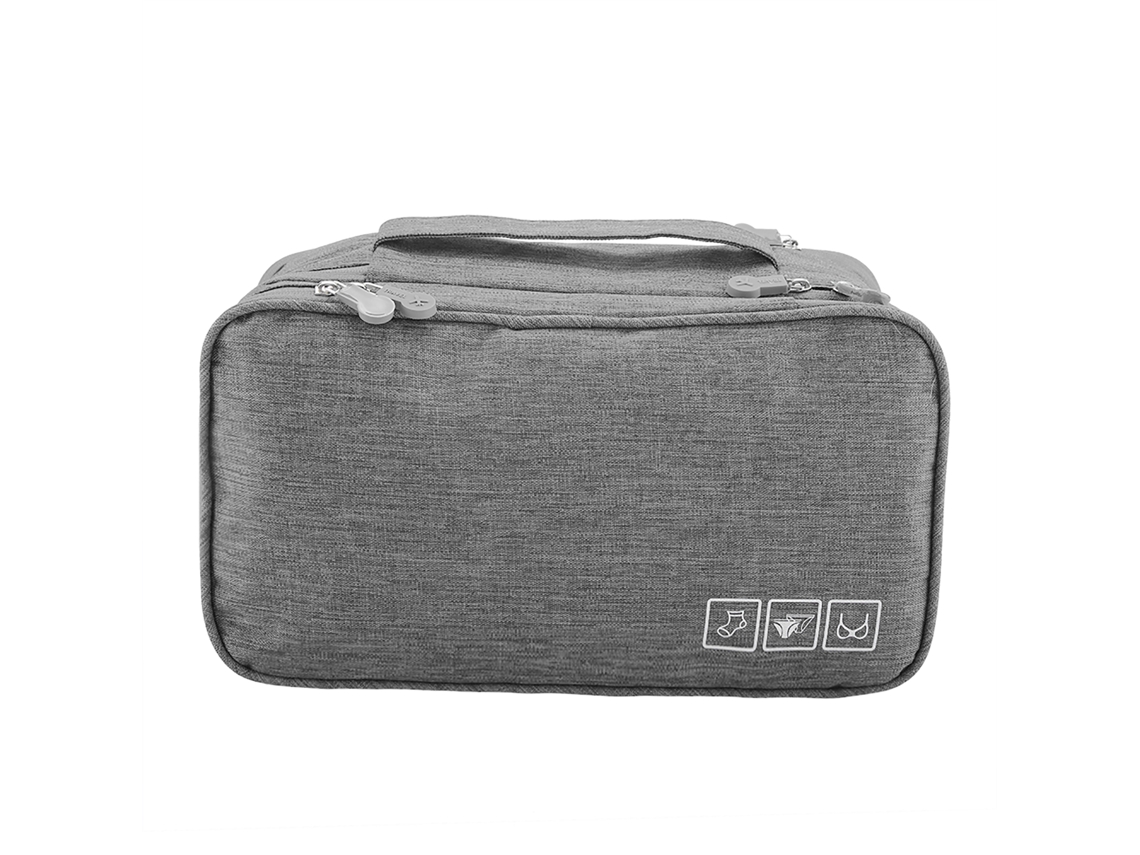 Organizador de viagem AQUAFORGE impermeável para roupas íntimas, com compartimento USB