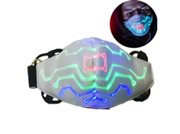 Laxiscreed Máscara De Raposa Brilhante Com Luz Fria Para Halloween, Festa E Eventos Especiais