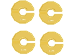 Conjunto de 4 Halteres Microplanos Amarelos para Academia SFUSHOS