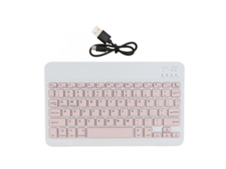 Teclado Sem Fio Bluetooth De 10 Polegadas Rosa