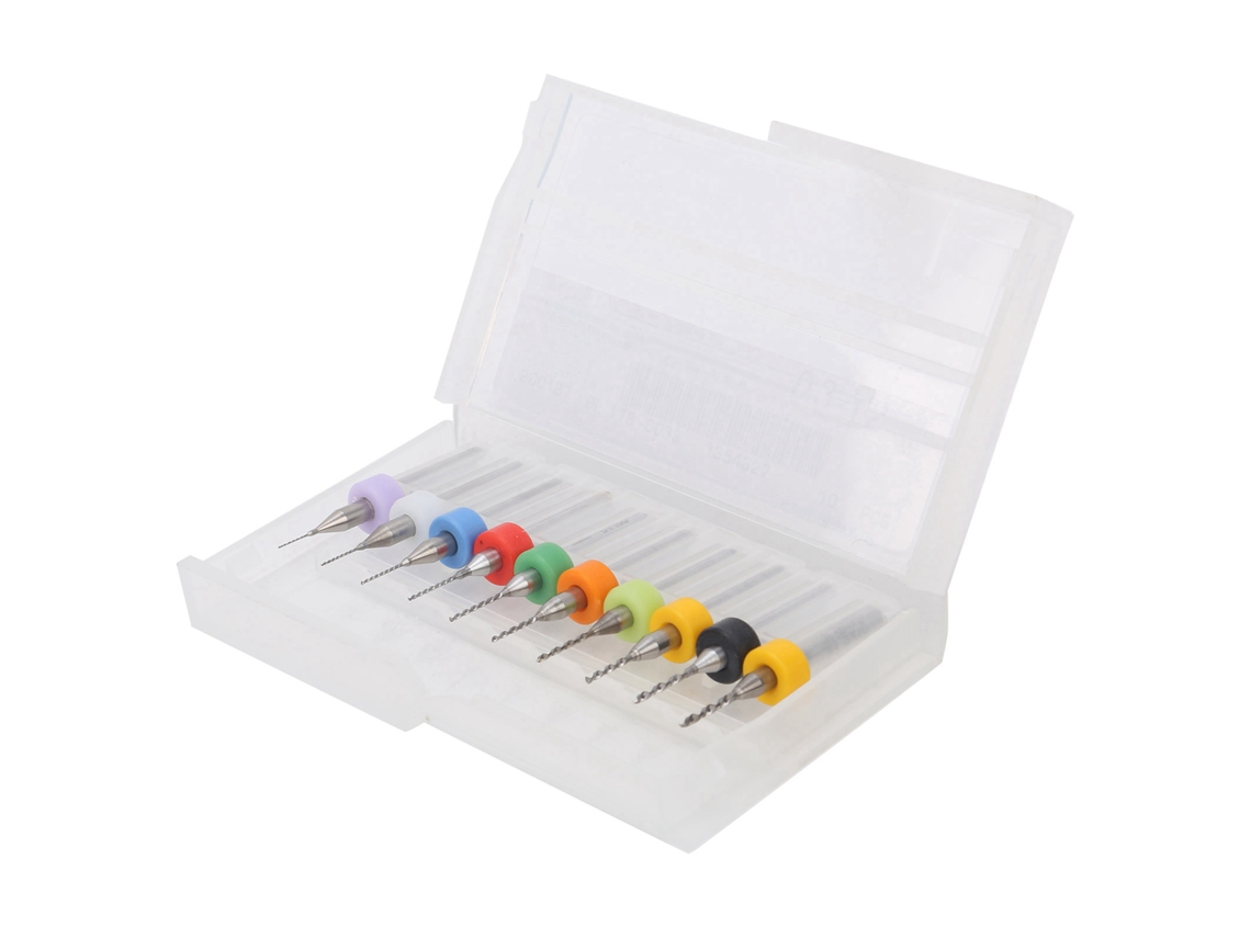 Laxiscreed Conjunto De Micro Brocas Em Carbeto Para Circuitos E Fixação Com Eixo Recto