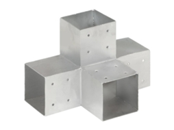 Vidaxl Base Para Poste Em Forma De X 101x101 Mm Metal Galvanizado