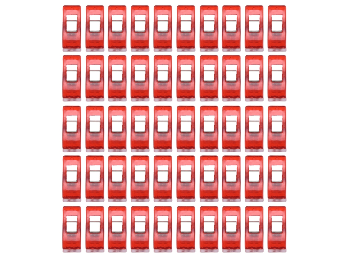 Clipe de Plástico Colorido Cartoon para Costura, Quilting e Secagem Fixação de Borda Vermelho Crimson