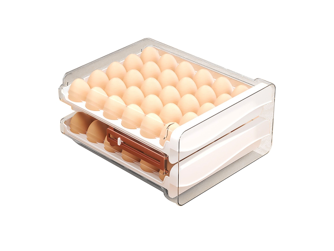 Gaveta de Armazenamento para Ovos Plástico Anti quebra Transparente para Geladeira | S/MARCA