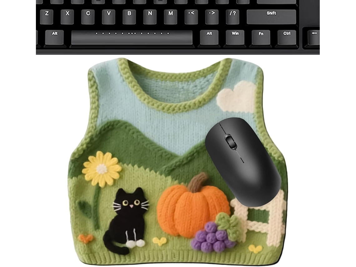 Mousepad Com Estampa De Colete De Tricô