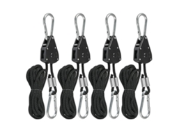 Corda De Catraca Com Gancho 4 Pcs,polia De Catraca 150 Libras,tensor De Corda De Catraca,gancho Ajustável Para Lâmpadas,plantas,vela De Sombra Btforus