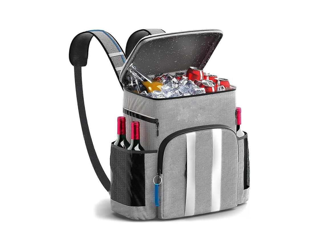 Mochila Térmica De Piquenique De 20 Litros Com Compartimento Refrigerado, Bolsa Térmica Em Tecido Oxford Para Camping E Trilhas.