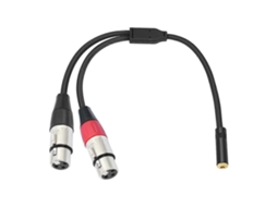 Adaptador Lurelia XLR fêmea de 3,5 mm, áudio para microfones, mesa de mixagem, amplificadores e caixas de som ativas.