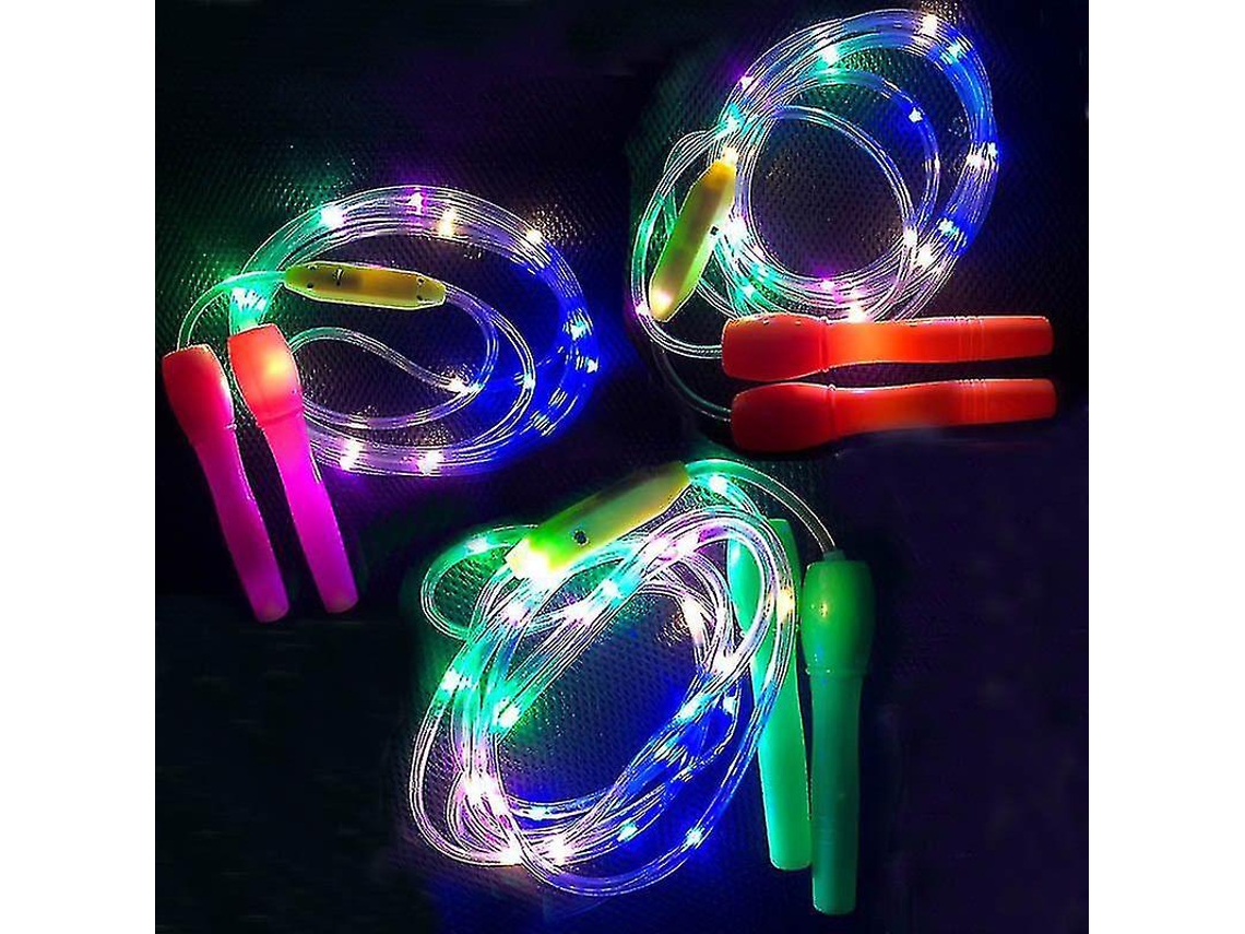 Pacote Com 3 Cordas De Pular Brilhantes Para Crianças, 2 Em 1, Corda De Pular Fitness, Brinquedos Que Brilham No Escuro, Presente Aquaforge