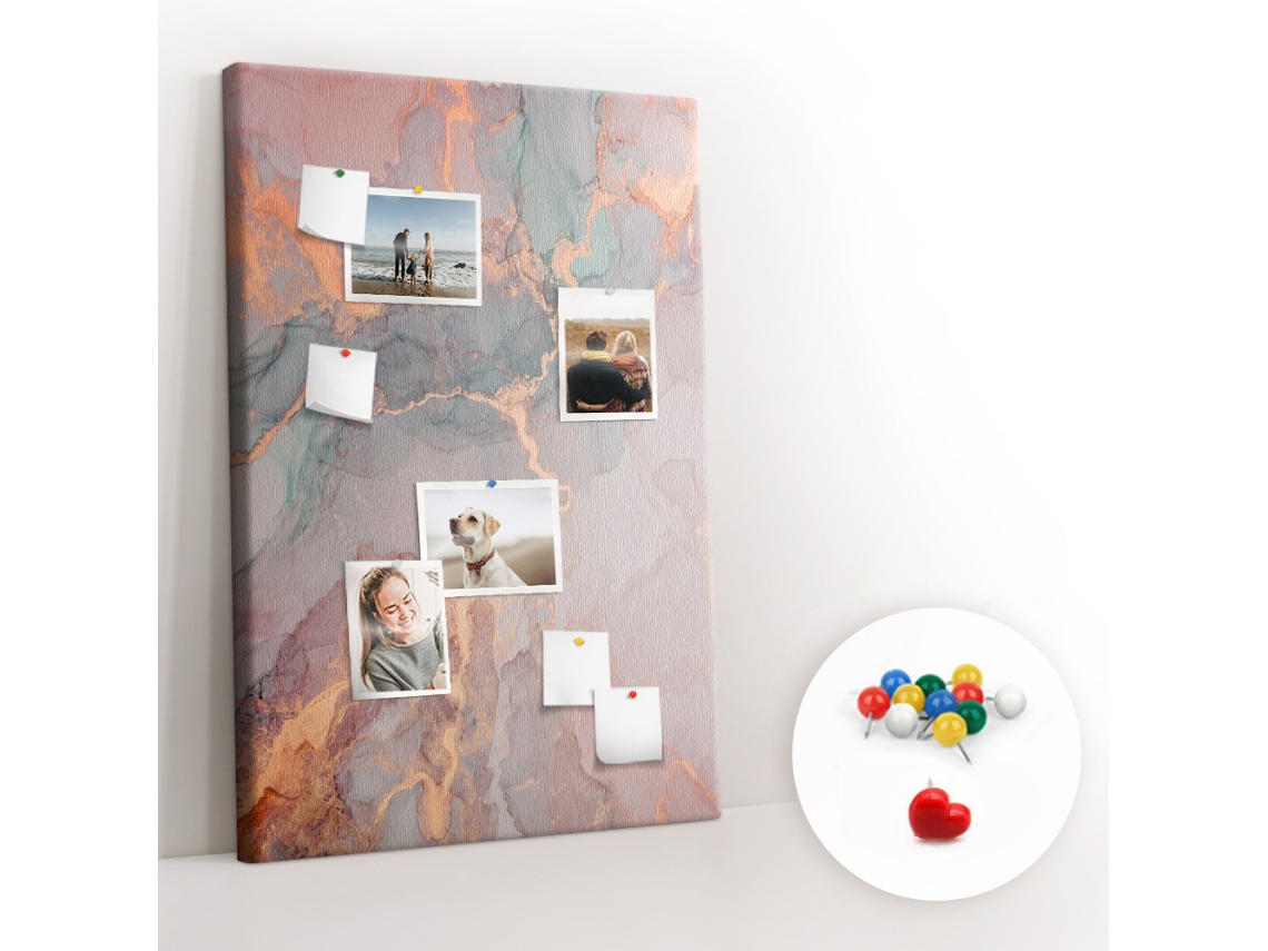 Quadro De Cortiça Com Impressão Mármore Para O Corredor Espelharte (80x120 Cm)