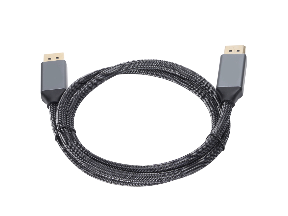 Cabo Adaptador Dp 1 Metro Ultrafino Versão 1.4 8k 4k Conexão Displayport Alta Definição Preto
