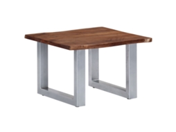Mesa de Centro com Arestas Vivas 60X60X40 Cm Acácia Maciça PANGSHIYUAN