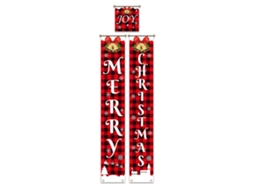 Cortina De Porta Xmas Com Tecido Laxiscreed Para Decoração Natalícia Elegante