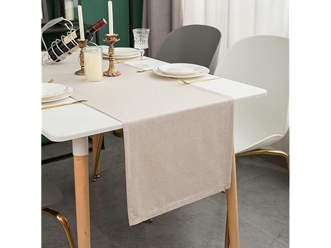 Toalha de mesa moderna, impermeável, com design de folha de lótus, 30x120 cm, STELASPLEN