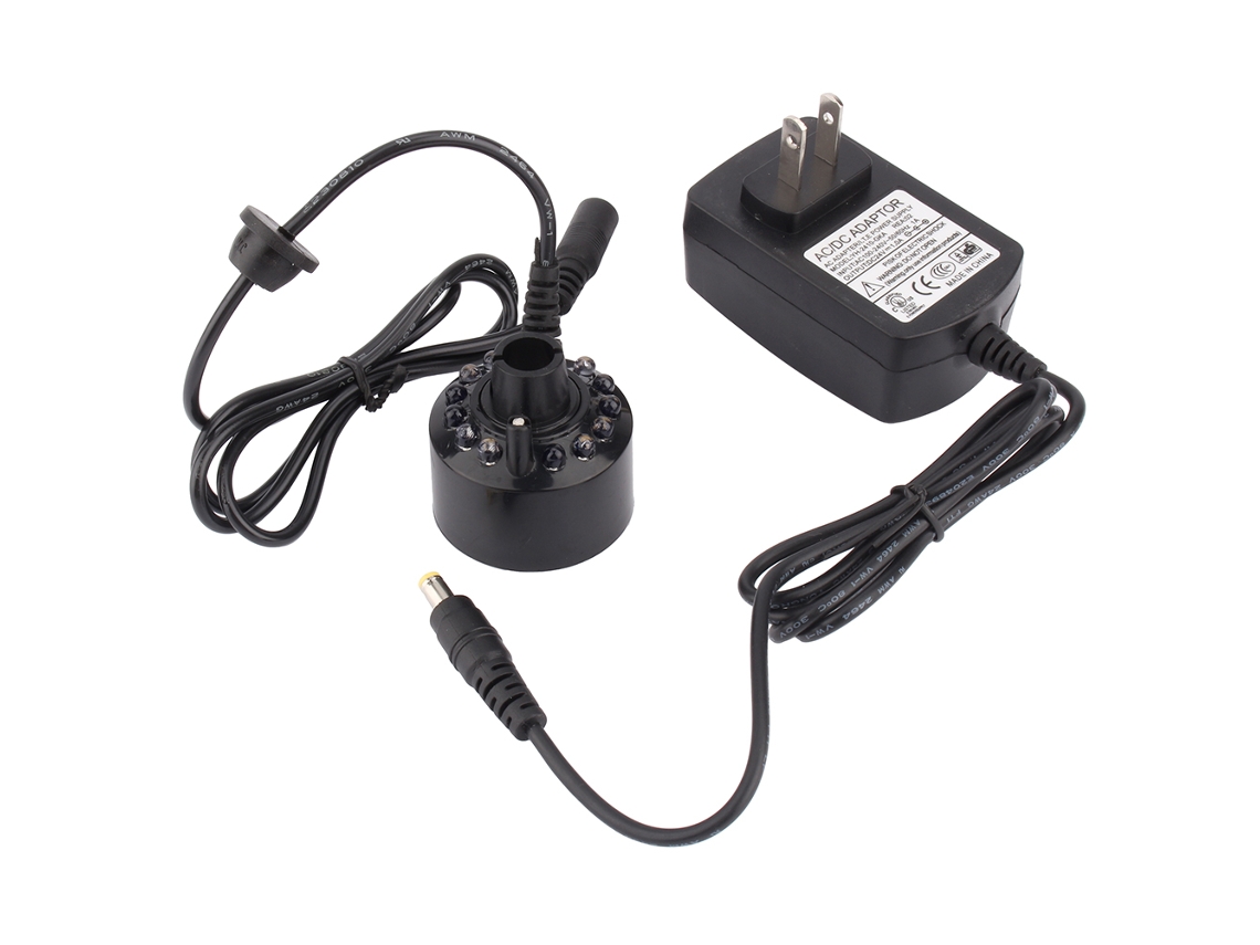 Laxiscreed Fogger Ultrassónico Com 12 Leds Para Fontes E Lagoas, Inclui Adaptador De Corrente